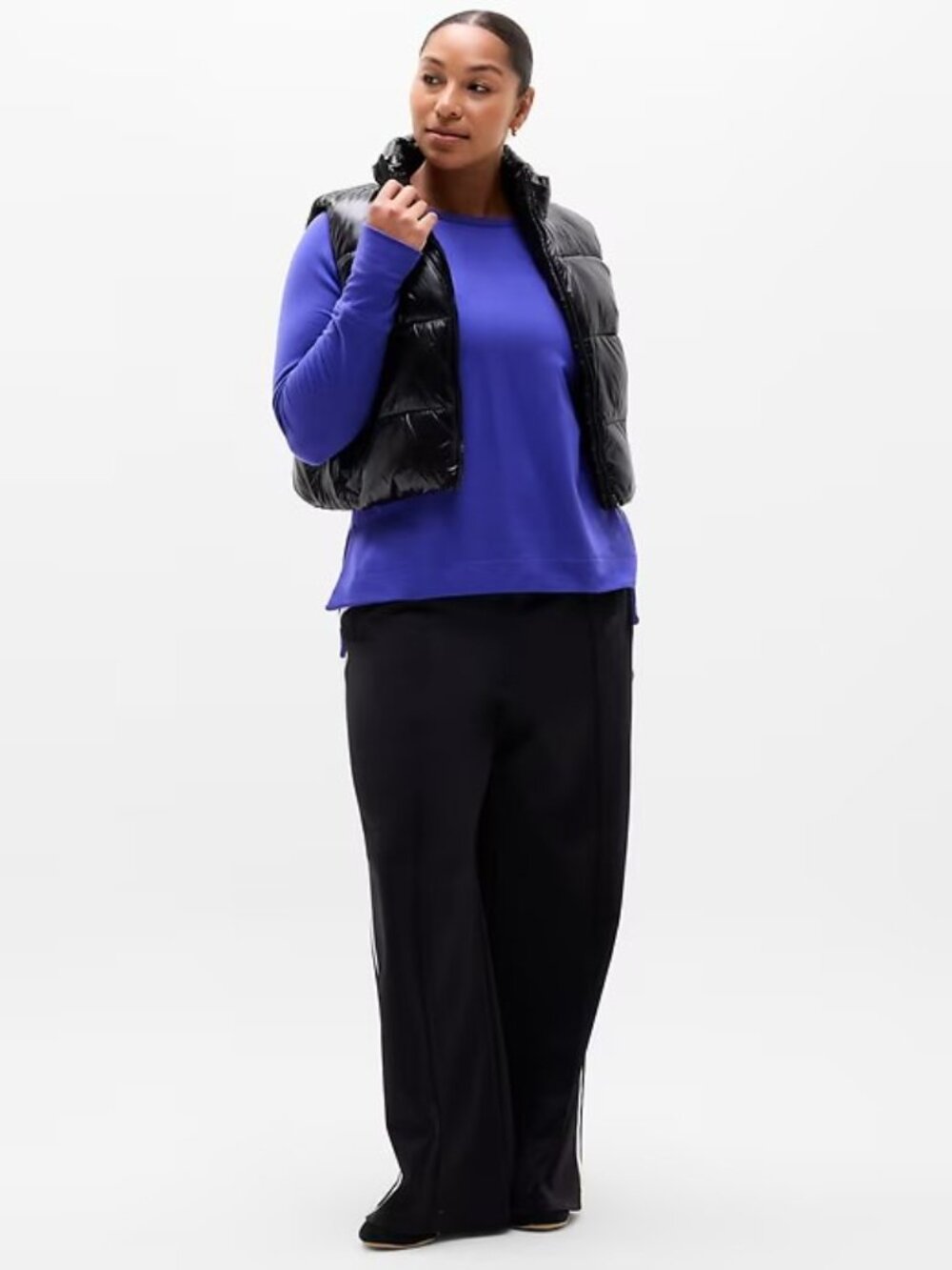 New Athleta L Coaster Luxe Recover Sweatshirt Borealis Large  Regular - Picture 4 of 6